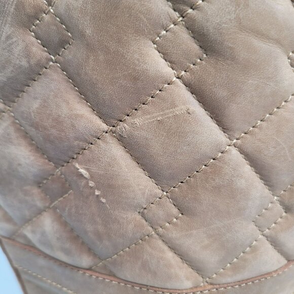 UGG Elsa Women's Quilted Tall Leather Lace-Up Boots S/N1013484 US Size 8.5 - Picture 8 of 12